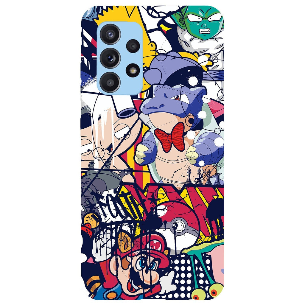 Husa compatibila cu Samsung Galaxy A73 5G model Graffiti Cartoons, Silicon, TPU, Viceversa