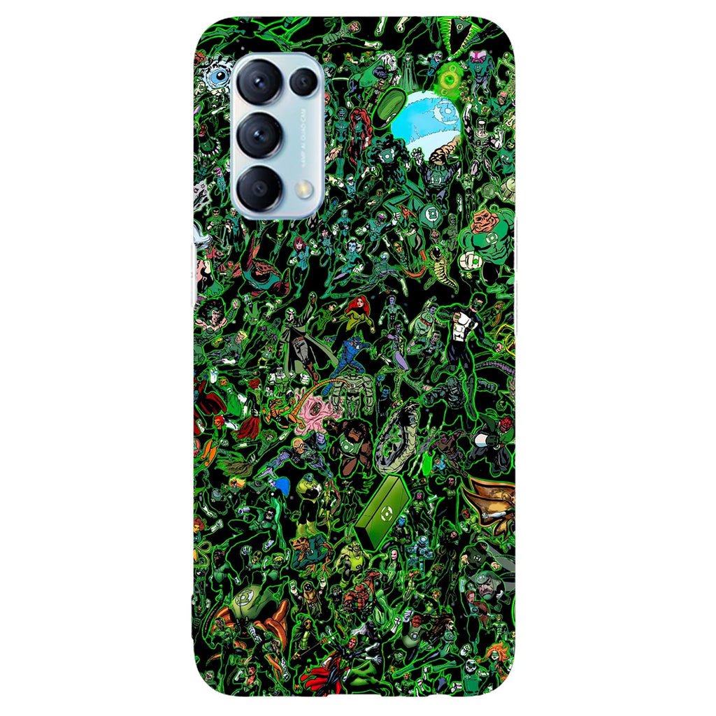 Husa compatibila cu Oppo Reno 5 4G model Green Lanters, Silicon, TPU, Viceversa