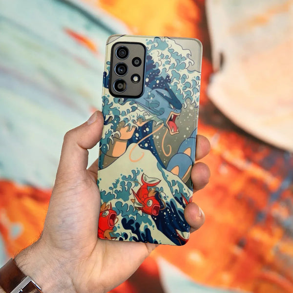 Husa compatibila cu Samsung Galaxy A53 5G model Gyarados and Magickarp Wave Pokemon, Silicon, TPU, Viceversa - Viceversa