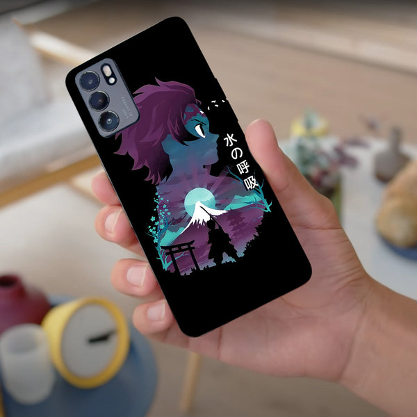 Husa compatibila cu Oppo Reno 5 4G model Hero Tanjiro, Silicon, TPU, Viceversa