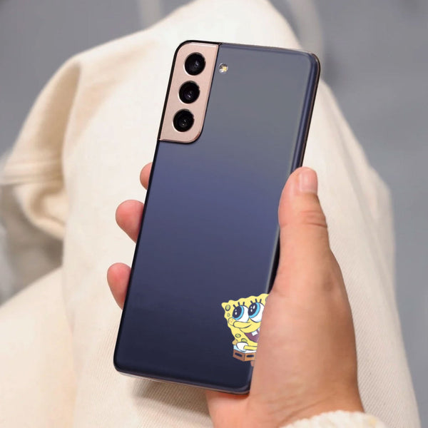 Husa compatibila cu Samsung Galaxy S21 FE model Hi am Spongebob, Silicon, TPU, Viceversa