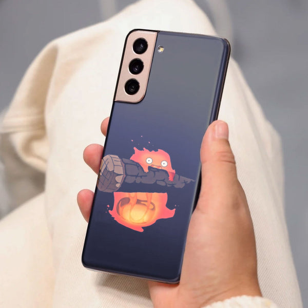 Husa compatibila cu Samsung Galaxy S21 FE model Hi am Calcifer, Silicon, TPU, Viceversa