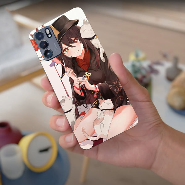 Husa compatibila cu Oppo Reno 5 4G model Hu Tao Genshin Impact, Silicon, TPU, Viceversa