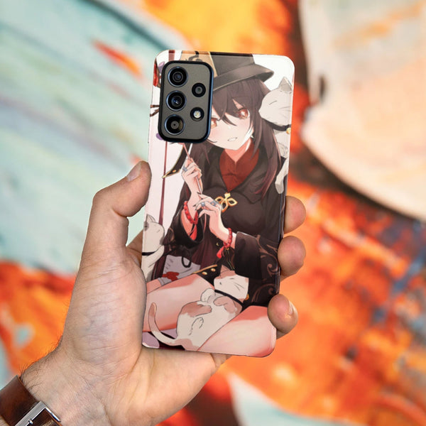 Husa compatibila cu Samsung Galaxy A22 4G model Hu Tao Genshin Impact, Silicon, TPU, Viceversa