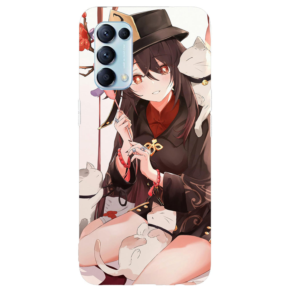 Husa compatibila cu Oppo Reno 5 4G model Hu Tao Genshin Impact, Silicon, TPU, Viceversa