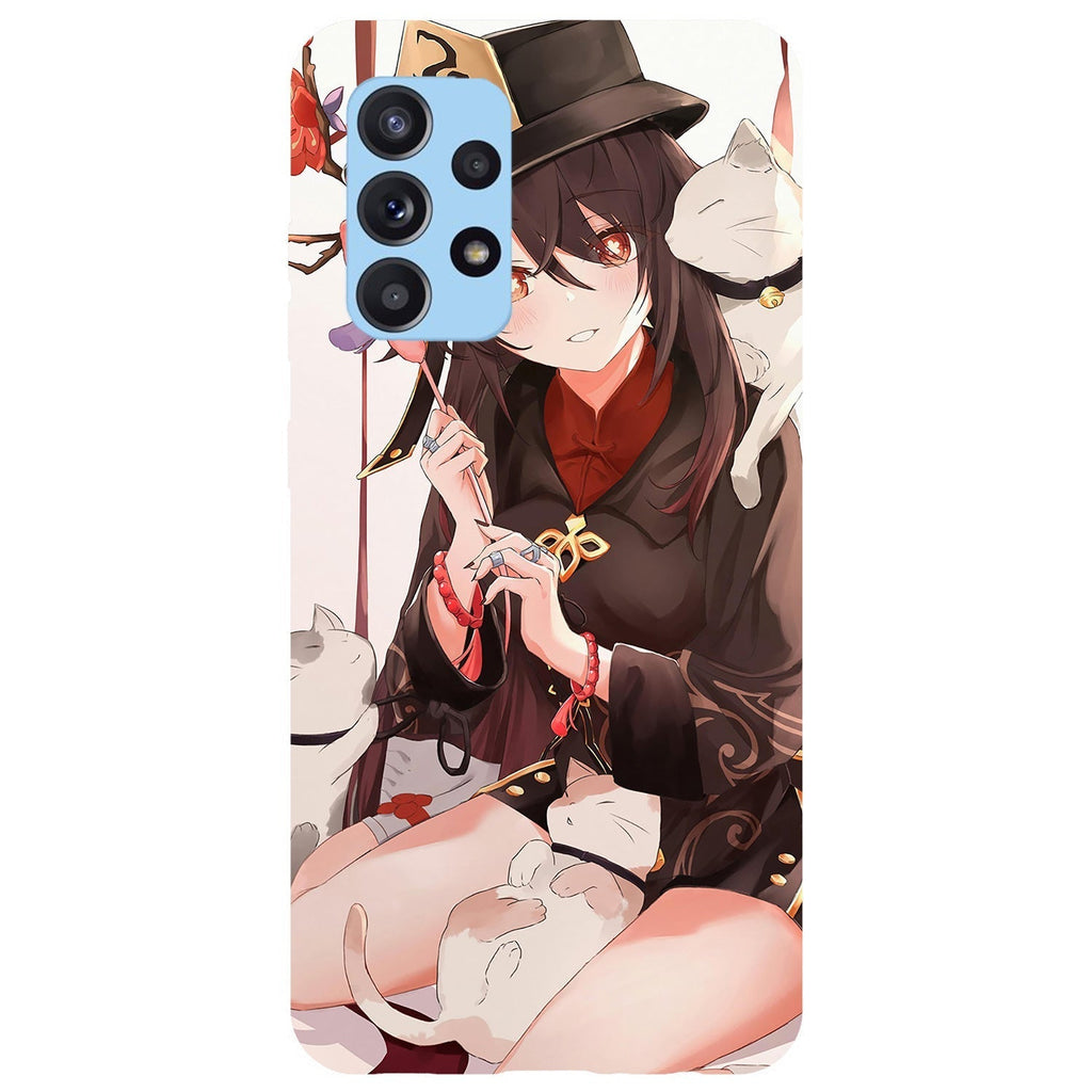 Husa compatibila cu Samsung Galaxy A22 4G model Hu Tao Genshin Impact, Silicon, TPU, Viceversa