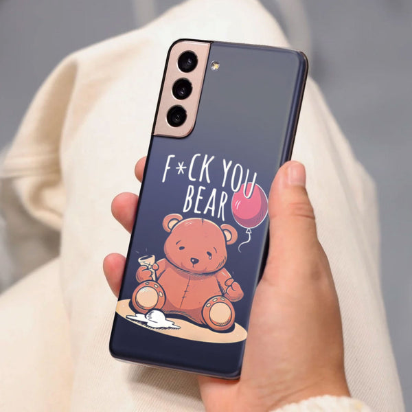 Husa compatibila cu Samsung Galaxy S21 FE model I hate bears, Silicon, TPU, Viceversa