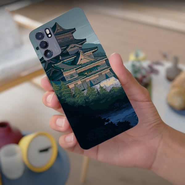 Husa compatibila cu Oppo Reno 5 4G model Japan Castle, Silicon, TPU, Viceversa