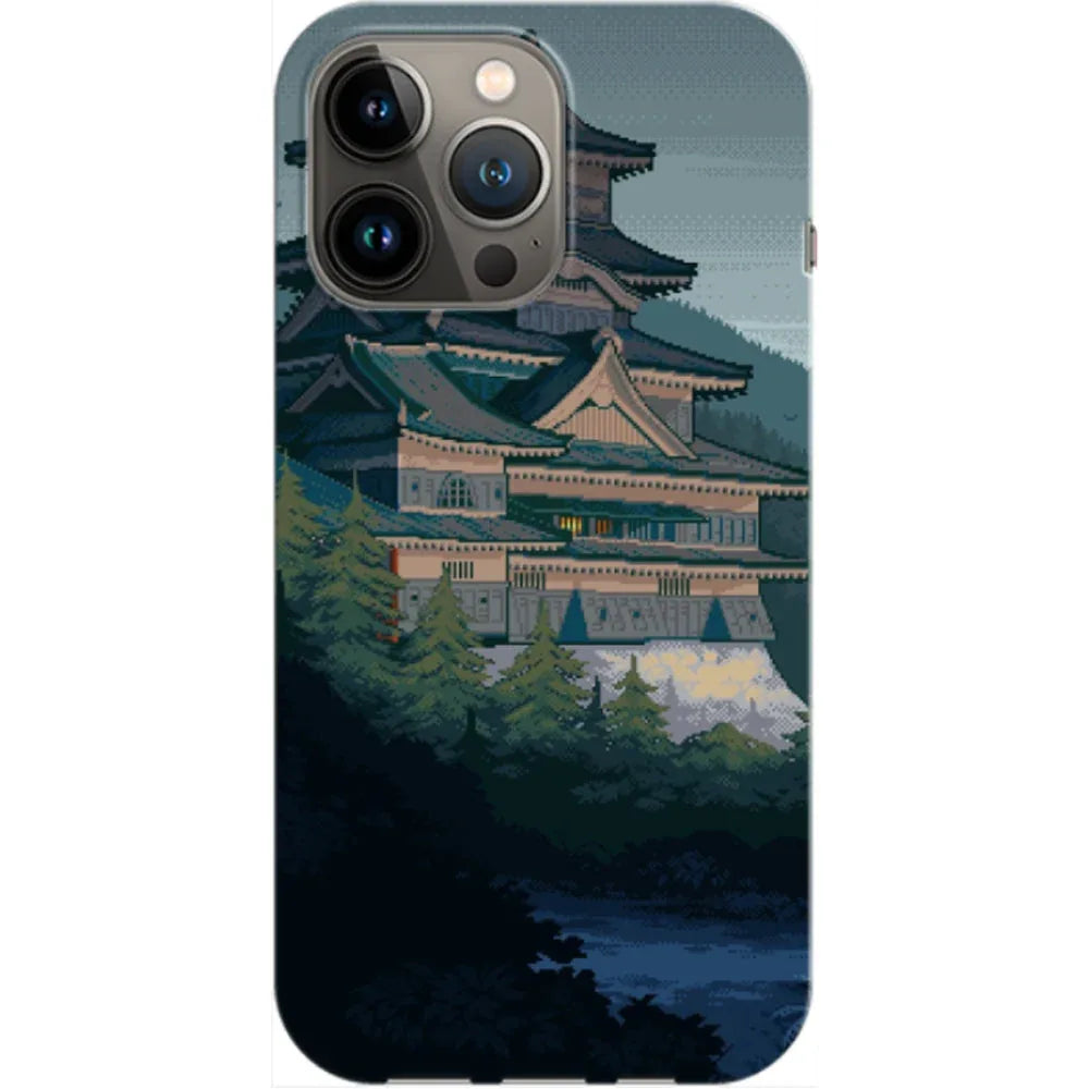 Husa compatibila cu Apple iPhone 14 Pro model Japan Castle, Silicon, TPU, Viceversa - Viceversa