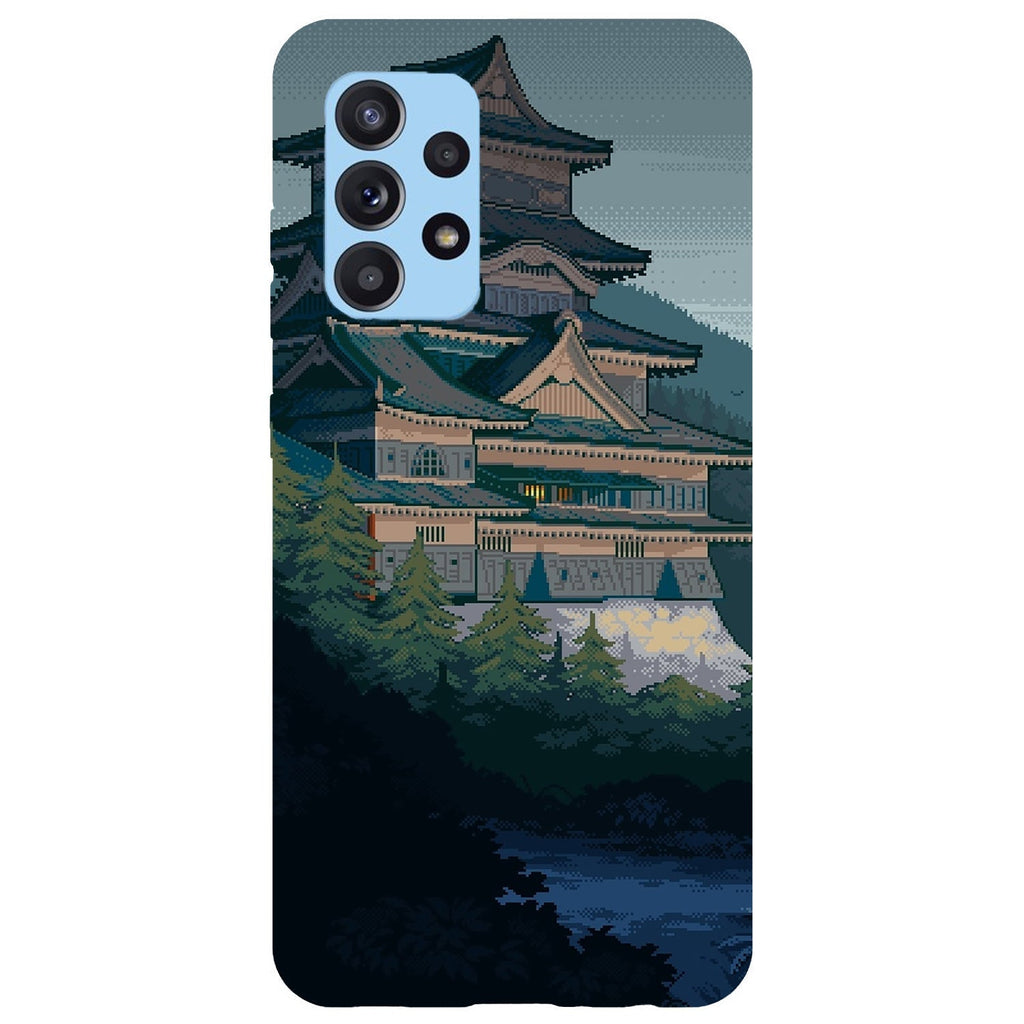 Husa compatibila cu Samsung Galaxy A73 5G model Japan Castle, Silicon, TPU, Viceversa