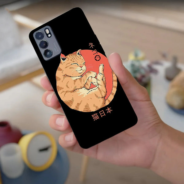 Husa compatibila cu Oppo Find X3 model Japan Cat, Silicon, TPU, Viceversa - Viceversa