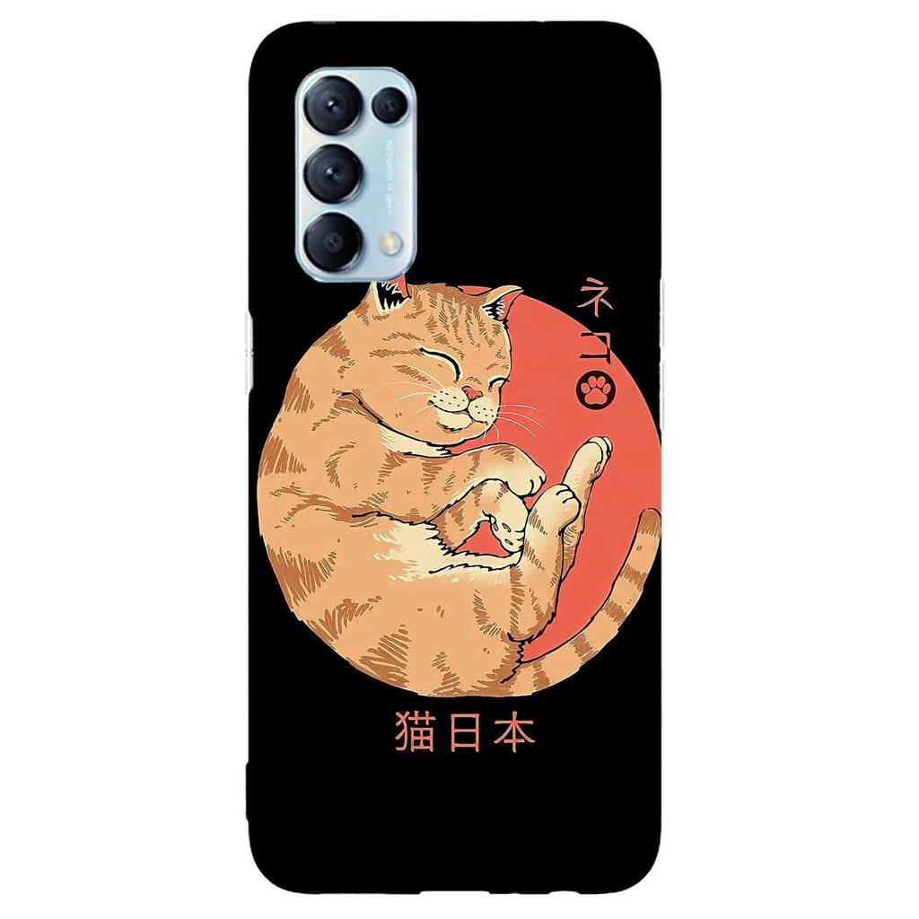 Husa compatibila cu Oppo A72 4G model Japan Cat, Silicon, TPU, Viceversa - Viceversa