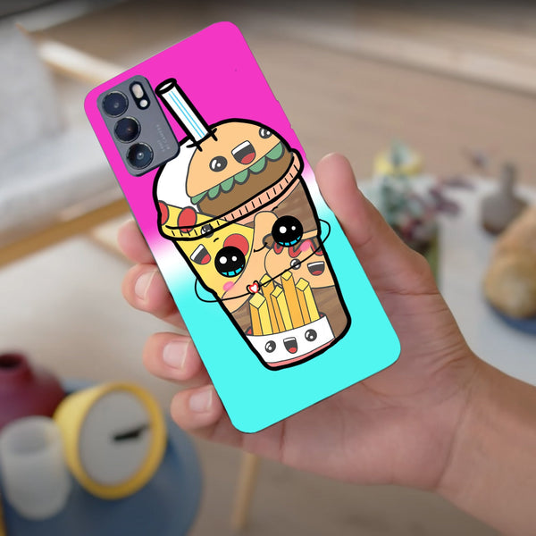 Husa compatibila cu Oppo Reno 5 4G model Kawaii Cup, Silicon, TPU, Viceversa