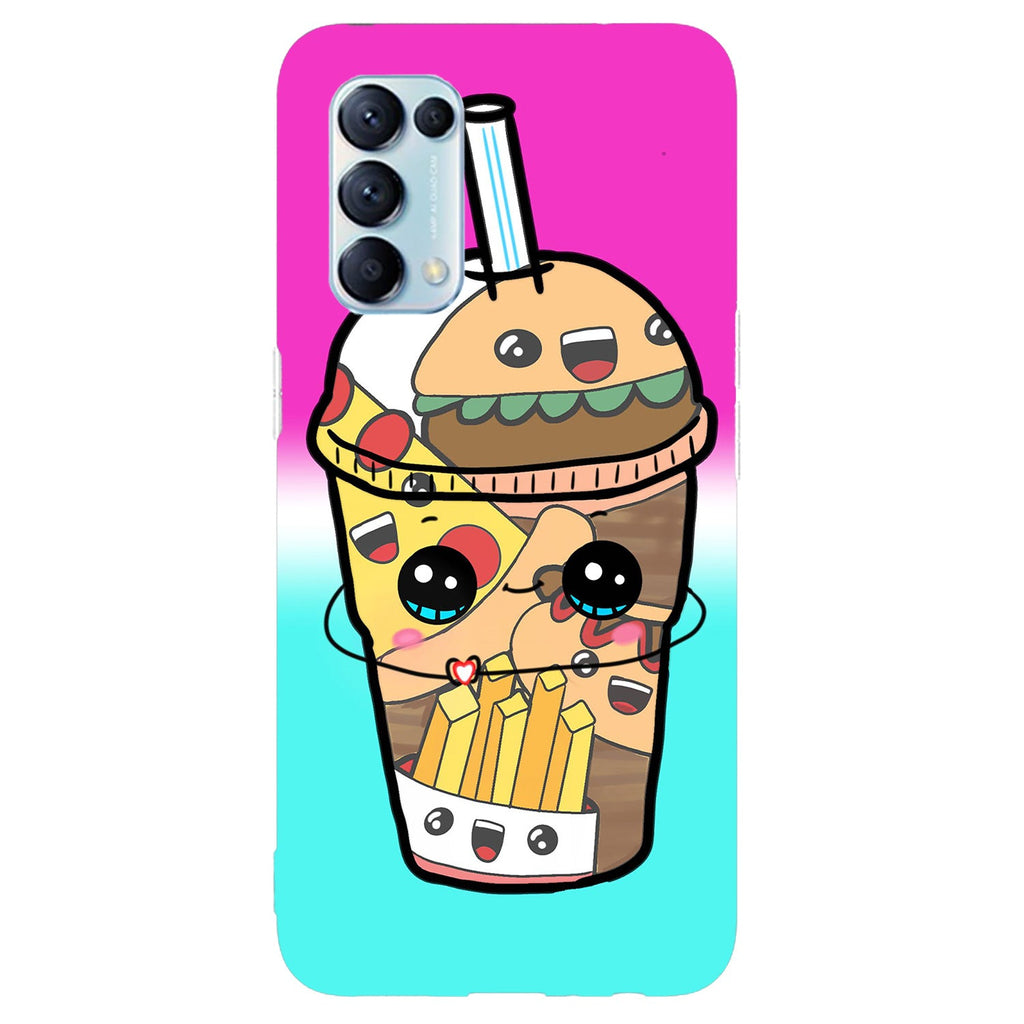 Husa compatibila cu Oppo Reno 5 4G model Kawaii Cup, Silicon, TPU, Viceversa