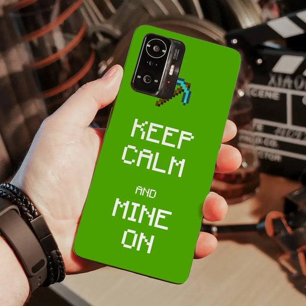 Husa compatibila cu Poco M3 Pro model Keep Calm and Mine on, Silicon, TPU, Viceversa - Viceversa