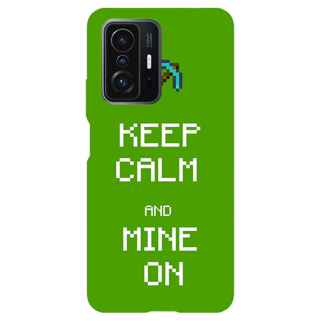 Husa compatibila cu Xiaomi Mi 11 model Keep Calm and Mine on, Silicon, TPU, Viceversa