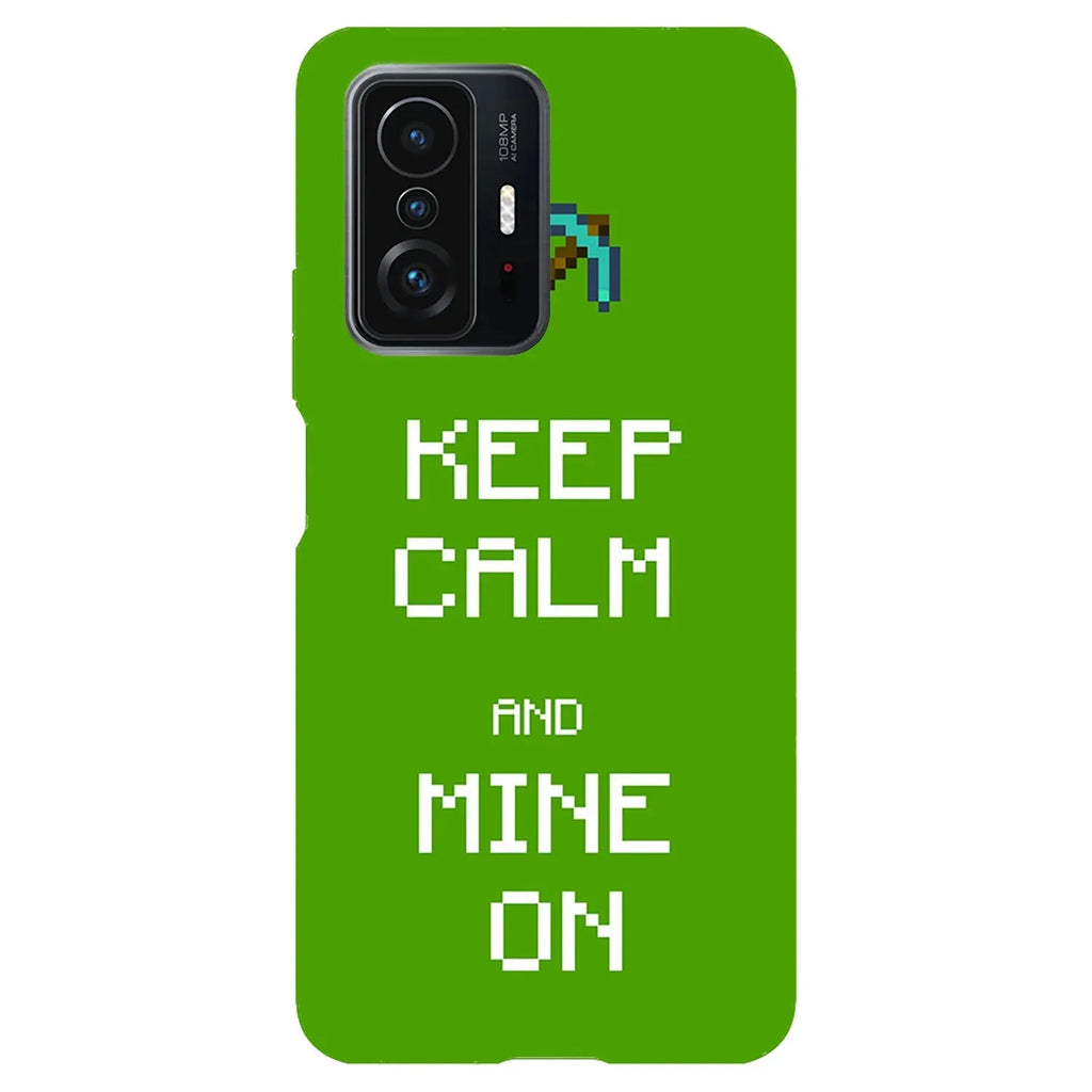 Husa compatibila cu Poco F3 Pro model Keep Calm and Mine on, Silicon, TPU, Viceversa - Viceversa