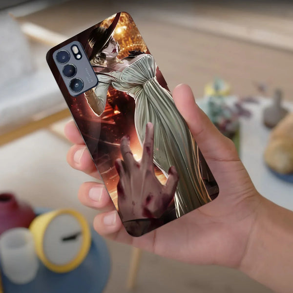 Husă din silicon Oppo Find X3 cu Lady dimitrescu resident evil