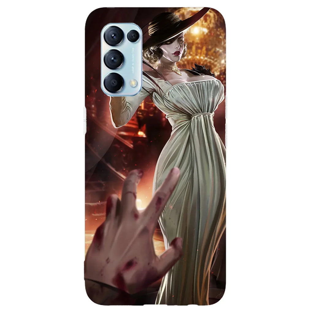 Husa compatibila cu Oppo A74 5G model Lady Dimitrescu Resident Evil, Silicon, TPU, Viceversa - Viceversa