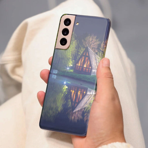 Husa compatibila cu Samsung Galaxy S21 FE model Lake cottage, Silicon, TPU, Viceversa