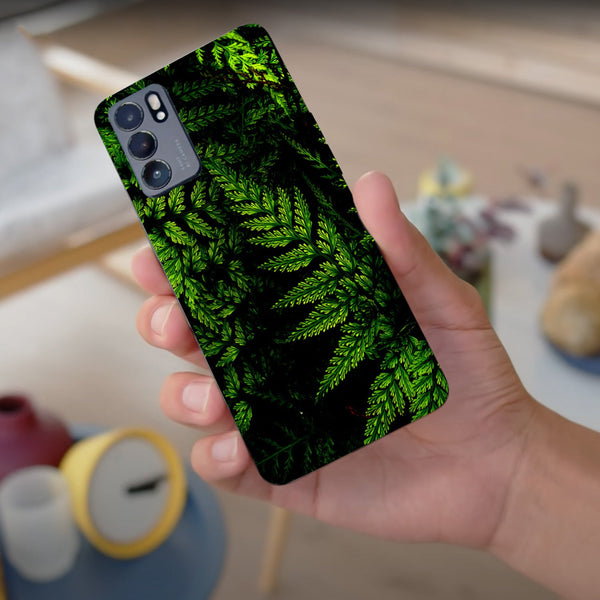 Husa compatibila cu Oppo Reno 5 4G model Leaves, Silicon, TPU, Viceversa