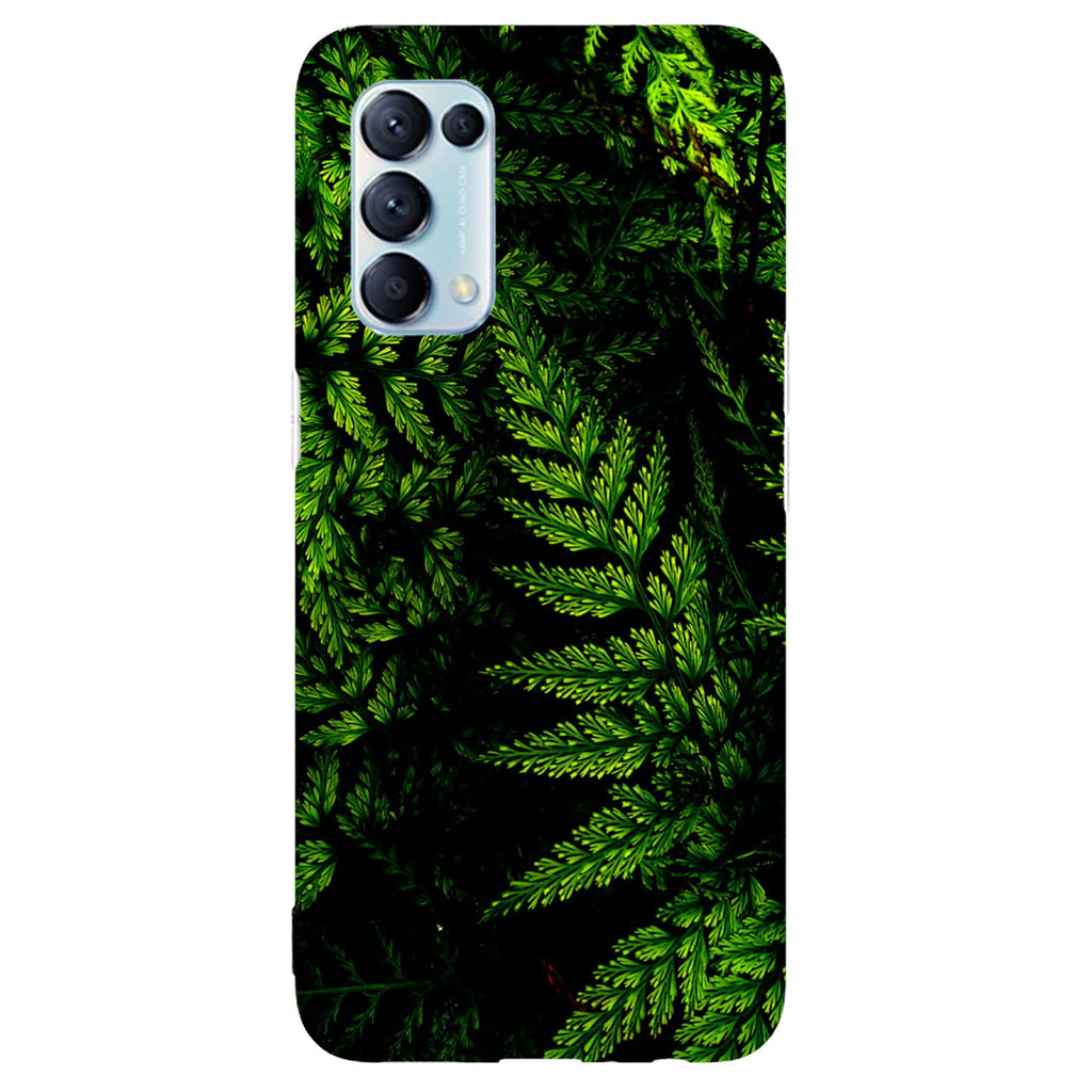 Husa compatibila cu Oppo Reno 5 4G model Leaves, Silicon, TPU, Viceversa