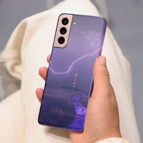 Husa compatibila cu Samsung Galaxy S21 FE model Lightning storm, Silicon, TPU, Viceversa