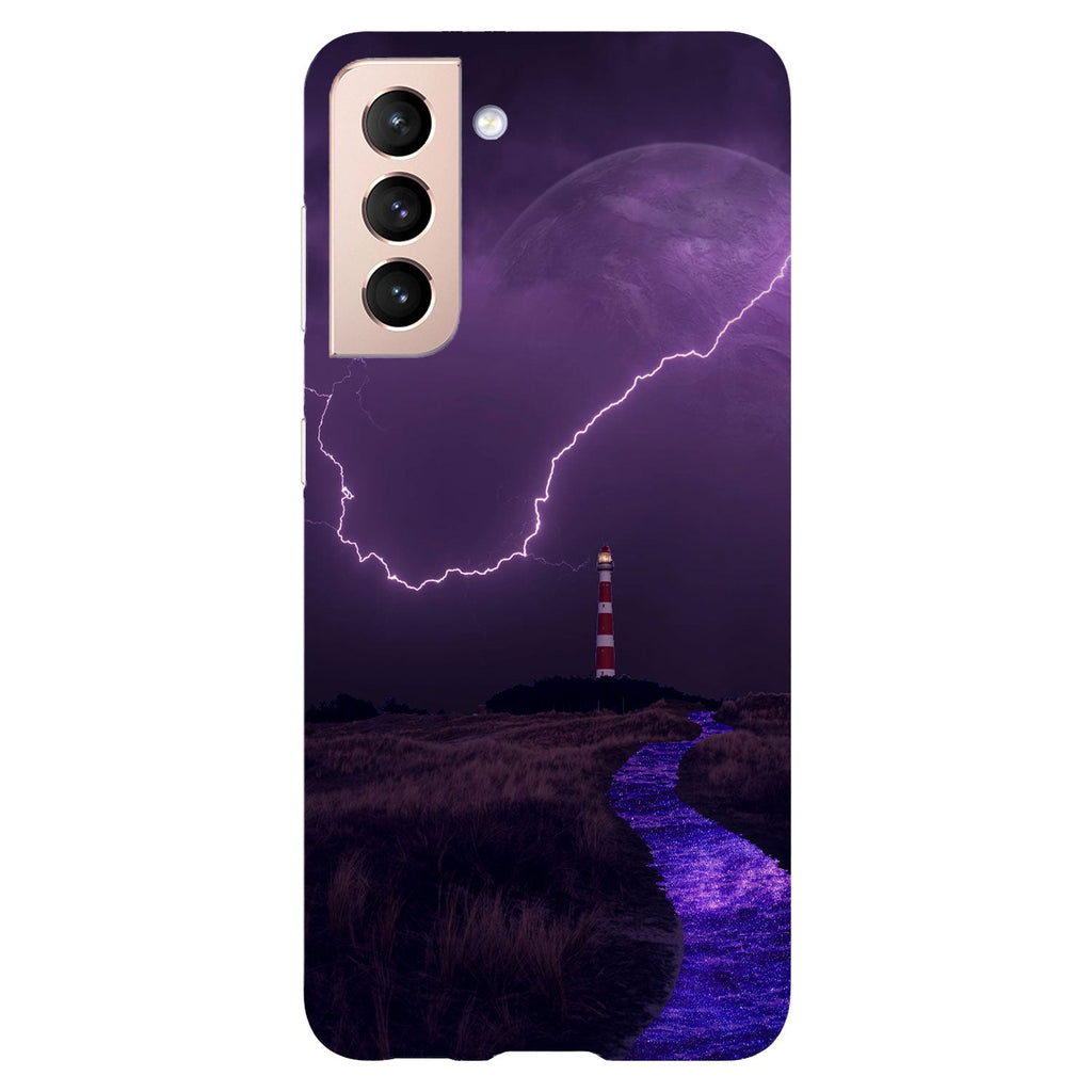 Husa compatibila cu Samsung Galaxy S21 FE model Lightning storm, Silicon, TPU, Viceversa