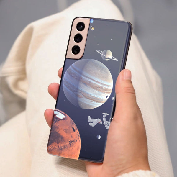 Husa compatibila cu Samsung Galaxy S21 FE model Living Among Planets, Silicon, TPU, Viceversa