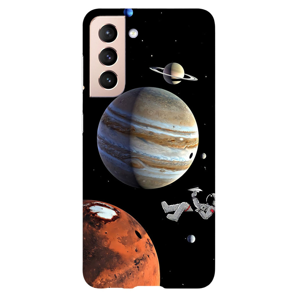 Husa compatibila cu Samsung Galaxy S21 FE model Living Among Planets, Silicon, TPU, Viceversa
