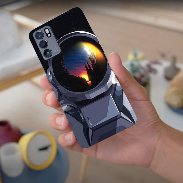 Husa compatibila cu Oppo Reno 5 4G model Love Outer Space, Silicon, TPU, Viceversa