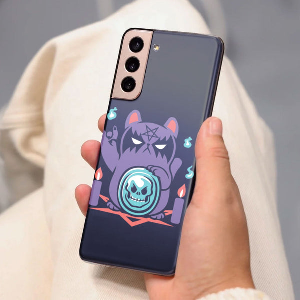 Husa compatibila cu Samsung Galaxy S21 FE model Magic cat, Silicon, TPU, Viceversa