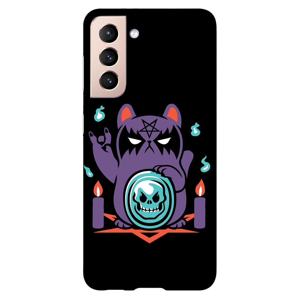Husa compatibila cu Samsung Galaxy S21 FE model Magic cat, Silicon, TPU, Viceversa