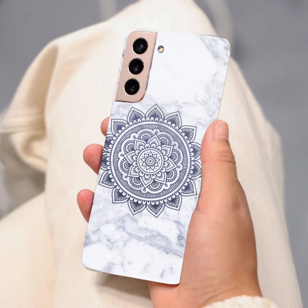 Husa compatibila cu Samsung Galaxy S21 FE model Marble Mandala, Silicon, TPU, Viceversa