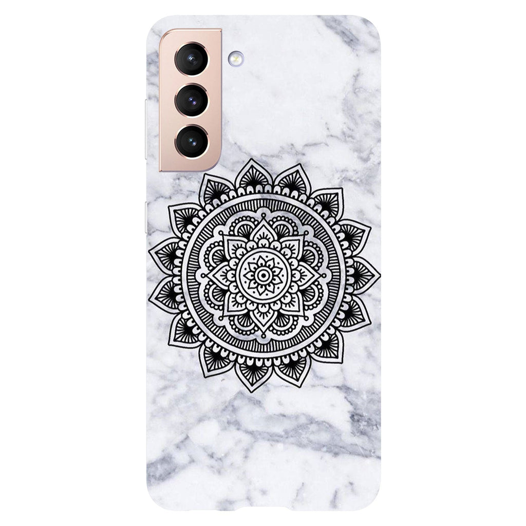 Husa compatibila cu Samsung Galaxy S21 FE model Marble Mandala, Silicon, TPU, Viceversa