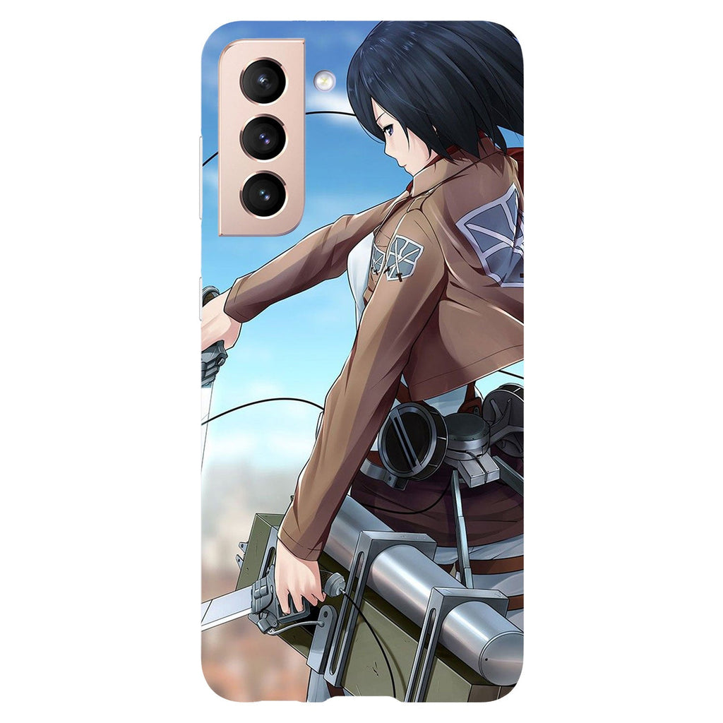 Husa compatibila cu Samsung Galaxy S21 FE model Mikasa Atack on titan, Silicon, TPU, Viceversa