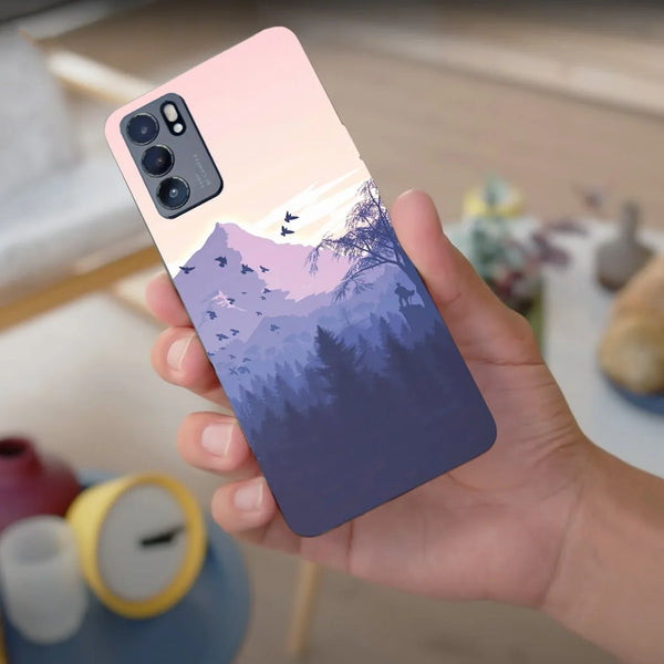 Husă din silicon Oppo Find X3 cu Minamal nature