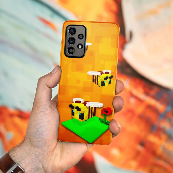 Husa compatibila cu Samsung Galaxy A73 5G model Minecraft Bees, Silicon, TPU, Viceversa