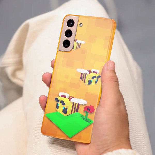 Husa Samsung Galaxy S21 FE model Minecraft Bees, Silicon, TPU, Viceversa