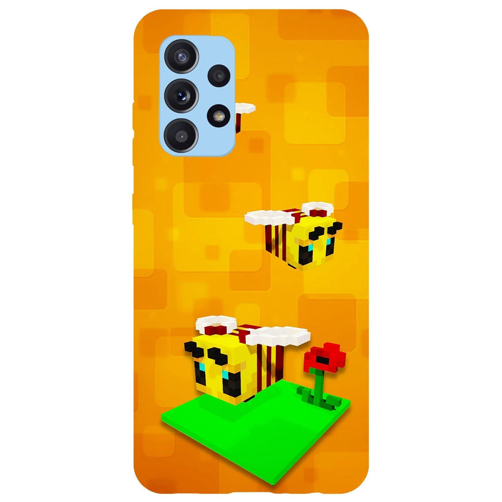 Husa compatibila cu Samsung Galaxy A73 5G model Minecraft Bees, Silicon, TPU, Viceversa
