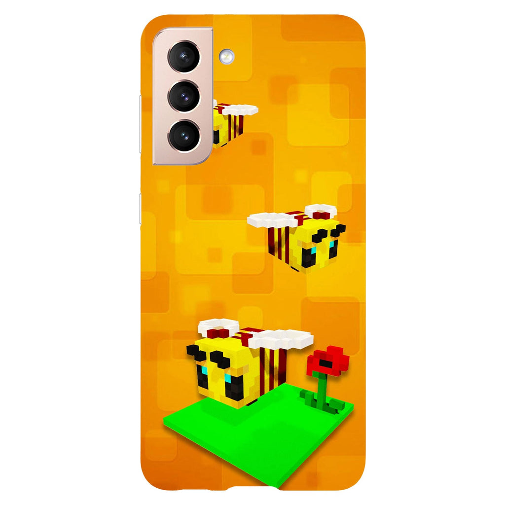 Husa Samsung Galaxy S21 FE model Minecraft Bees, Silicon, TPU, Viceversa