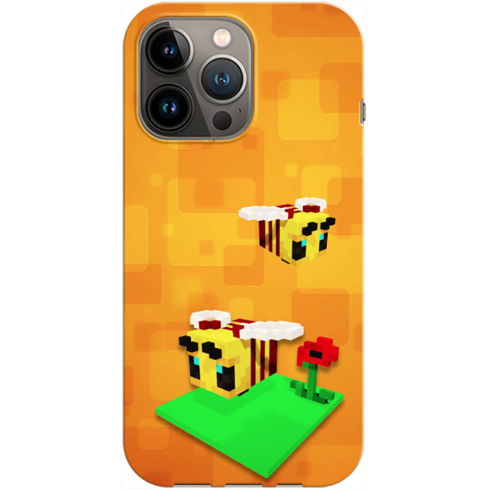 Husa Apple iPhone 13 Pro model Minecraft Bees, Silicon, TPU, Viceversa