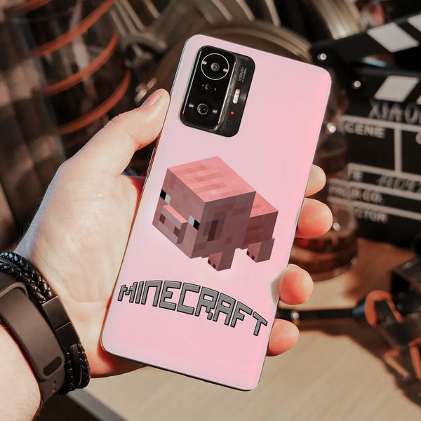 Husa compatibila cu Xiaomi Mi 11 Lite model Minecraft Pig, Silicon, TPU, Viceversa