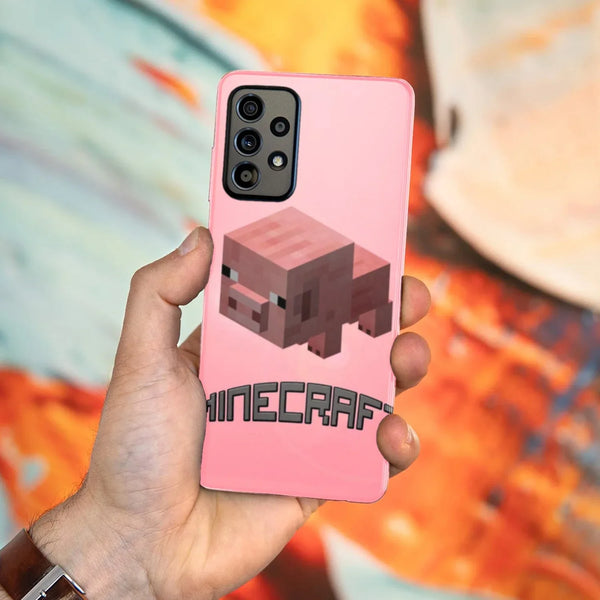 Husa Samsung Galaxy Galaxy A72 5G model Minecraft Pig, Silicon, TPU, Viceversa - Viceversa