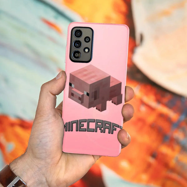 Husa compatibila cu Samsung Galaxy A22 5G model Minecraft Pig, Silicon, TPU, Viceversa - Viceversa