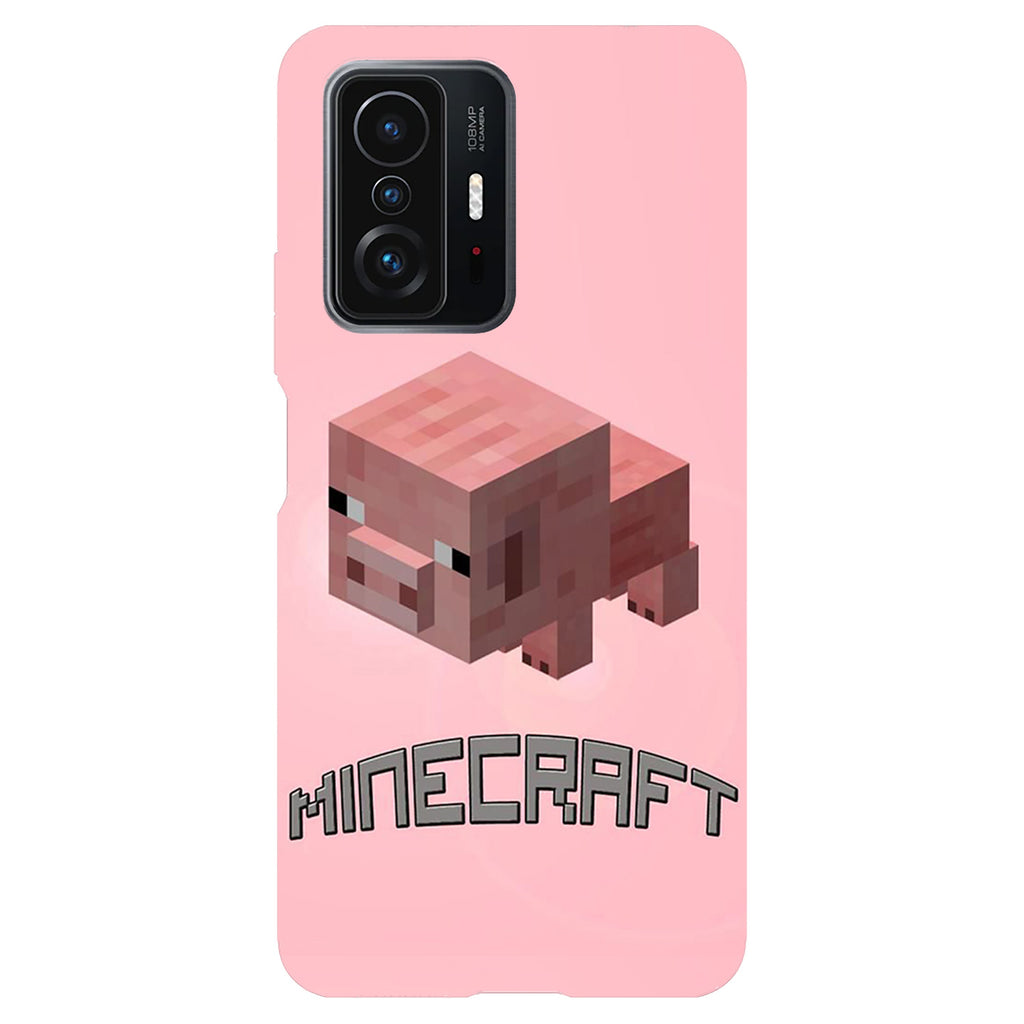 Husa compatibila cu Xiaomi Mi 11T Pro model Minecraft Pig, Silicon, TPU, Viceversa