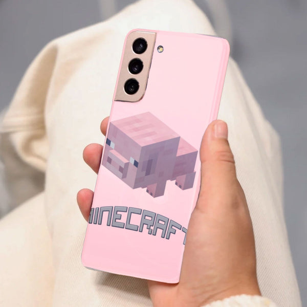Husa Samsung Galaxy S21 FE model Minecraft Pig, Silicon, TPU, Viceversa
