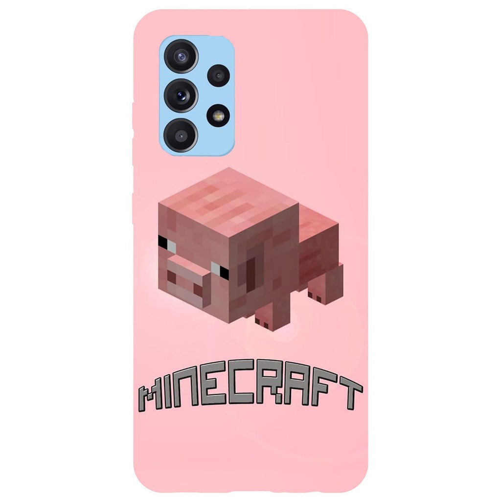 Husa compatibila cu Samsung Galaxy A73 5G model Minecraft Pig, Silicon, TPU, Viceversa