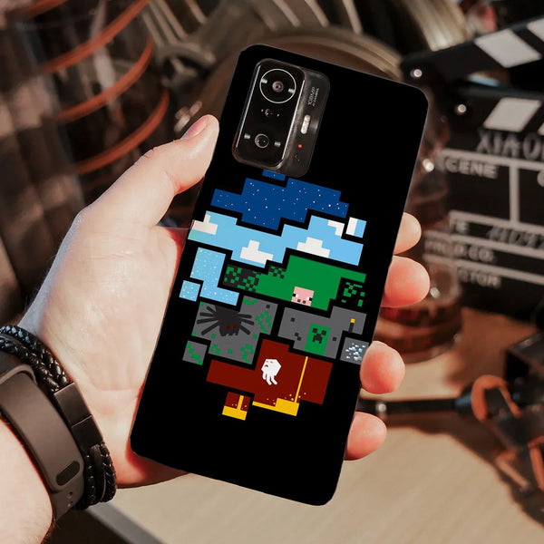 Husa compatibila cu Xiaomi Mi 11 Lite model Minecraft Pixels, Silicon, TPU, Viceversa