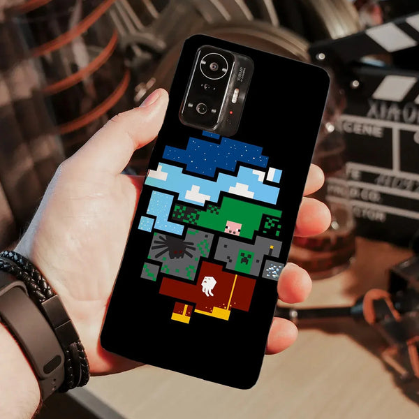 Husa compatibila cu Xiaomi Mi 11T Pro model Minecraft Pixels, Silicon, TPU, Viceversa - Viceversa